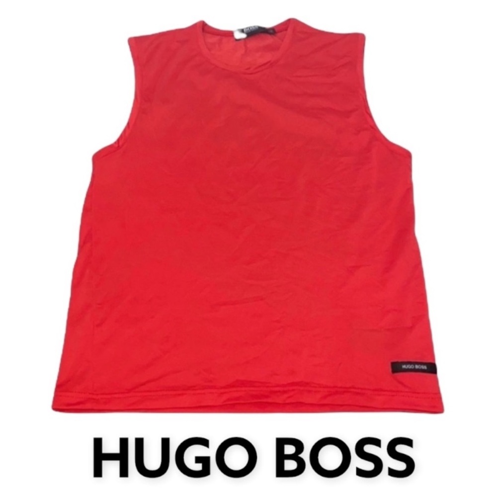 Authentic Hugo Boss designer mens Lycra work out exercise tank top sz Small